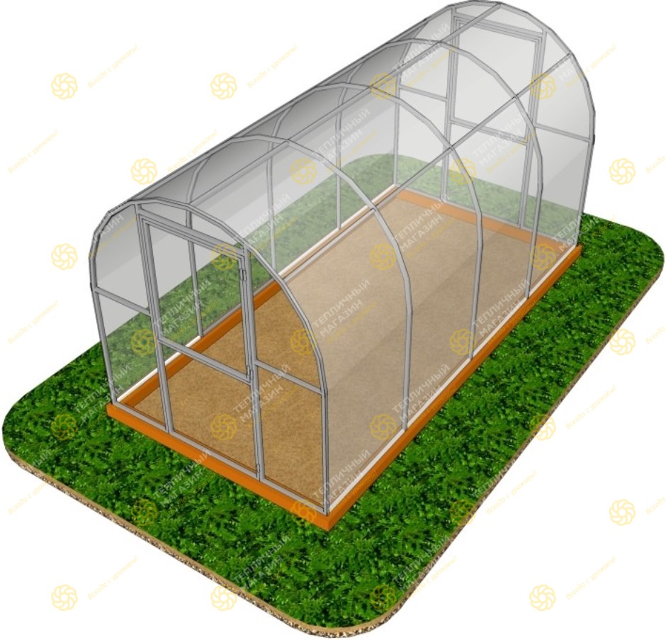 Теплица ДВ Крепкая (2,5х4 метра)/СПК 4мм/Стандарт