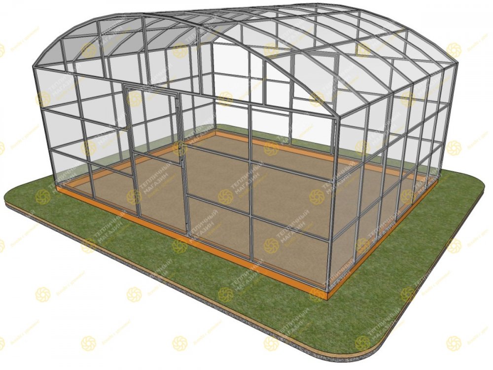 Теплица ДВ Вагон 5х8м/СПК 4мм/Стандарт