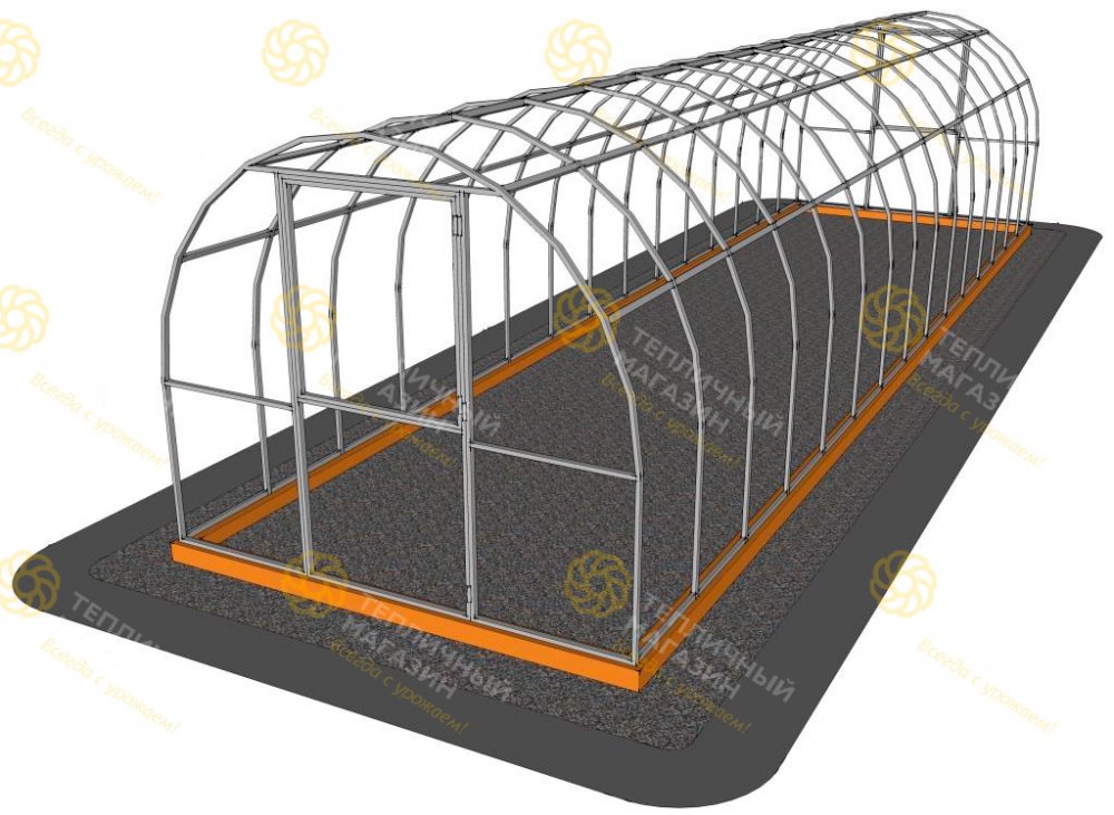 Каркас теплицы ДВ Крепкая (2x10 метра)