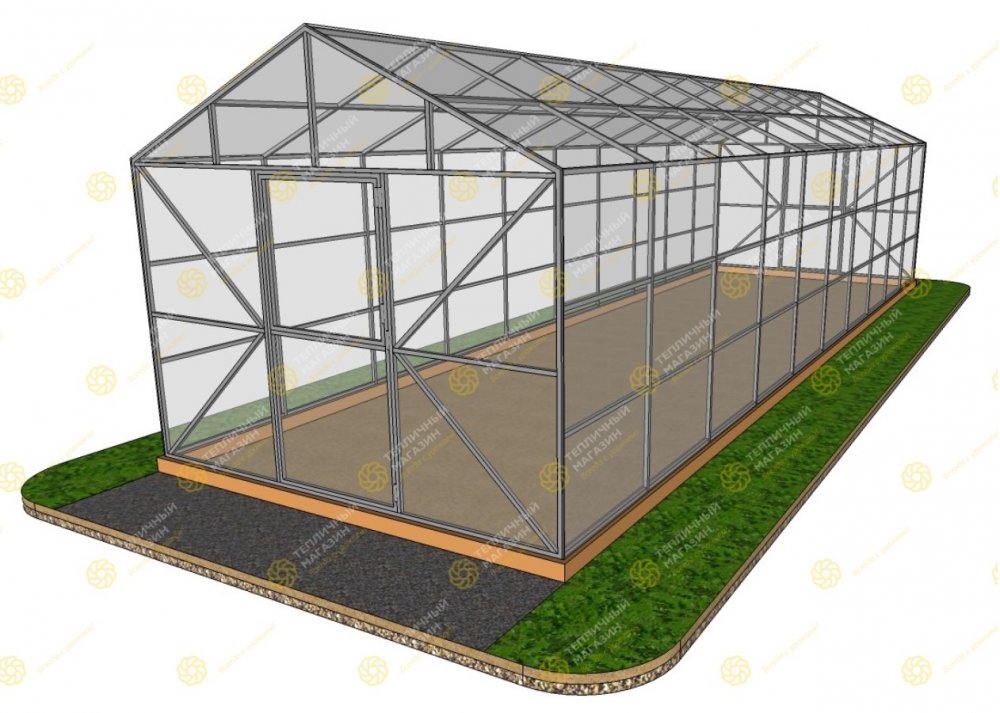 Теплица ДВ Домик (3х10 метра)/СПК 4мм/Стандарт