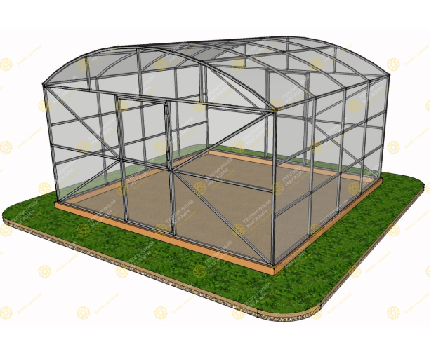 Теплица ДВ Вагон 4х8м/СПК 4мм/Стандарт