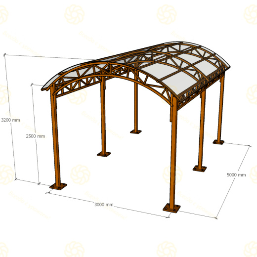 Навес 3х5 метра