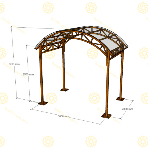 Навес 3х2 метра